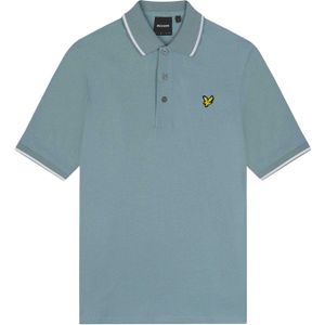 Lyle & Scott Heren Poloshirt met Tip (Blauw)