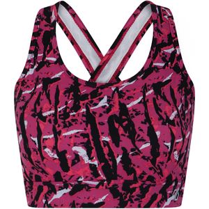 Dare 2B Dames/Dames Wave Zebraprint Sportbeha (Neonroze)