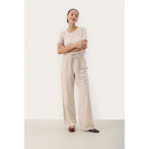 Part Two - Ribbroeken - Beige - Wijd - Straight-leg Snit - Mid-rise Taille