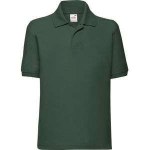 Fruit of the Loom Kinder/Kinder 65/35 Effen Piqué Poloshirt (Fles groen)