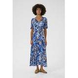 CULTURE - Jurk - Beige - 7/8 Lengte - Slanke Pasvorm - V-hals