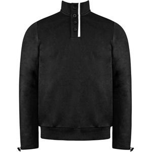 Lyle & Scott - Casuals Button Funnel Neck - Trui - Zwart