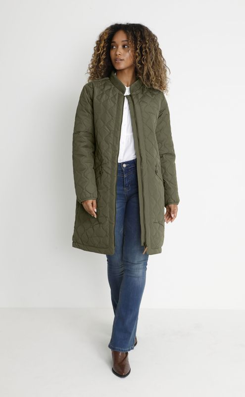 Gewatteerde Jas - Effen - Licht Gevoerd - Normale Pasvorm