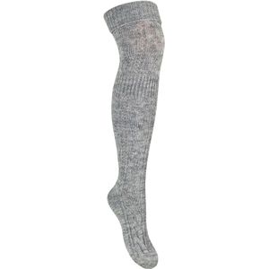 Steven - Dames 1 Paar Over De Knie Wol Sokken | Winter Warme Lange Sokken - Grijs