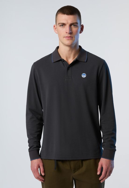 North Sails Polo Shirt Lange mouwen met kraagprint