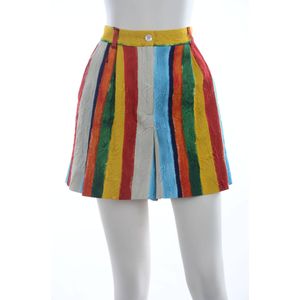 Dolce & Gabbana - Korte Broeken - Multicolor Gestreept - Hoge Taille