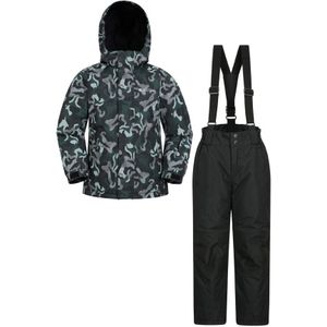 Mountain Warehouse Set kinder/kinder Camo Ski-jas & -broek (Zwart)