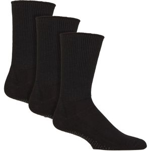 3 Paar Diabetessokken met Grip | Extra Brede Antislip Huissokken