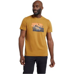 Mountain Warehouse Heren Mountain Explorer Organisch Katoenen T-Shirt (Beige) - Maat 3XL