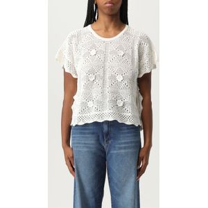 Gehaakt Brei Top Bloemenpatroon Relaxte Pasvorm