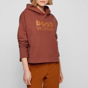 Damessweater Boss C_Eshanta Hooded Sweatshirt in Rood