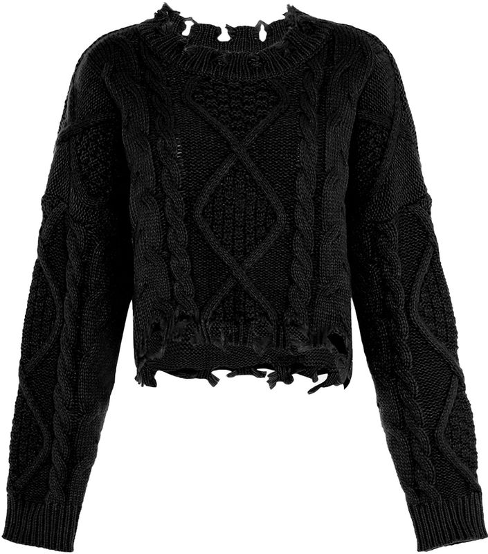 Mymo - Gebreide Trui - Zwart - Dames