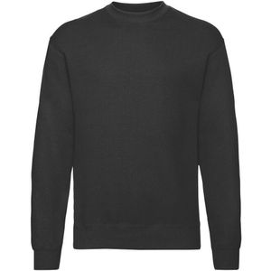 Fruit of the Loom Heren Lichtgewicht Drop Shoulder Sweatshirt (Zwart)