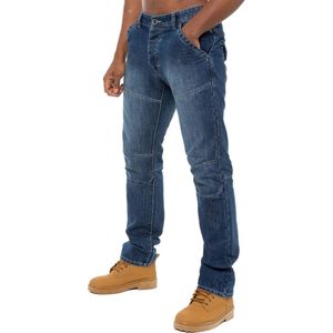 Enzo Heren Denim Jeans Rechte Pijpen - Blauw