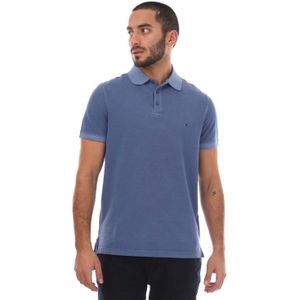 Tommy Hilfiger - Garment Dye - Poloshirt - Blauw - Regular-Fit