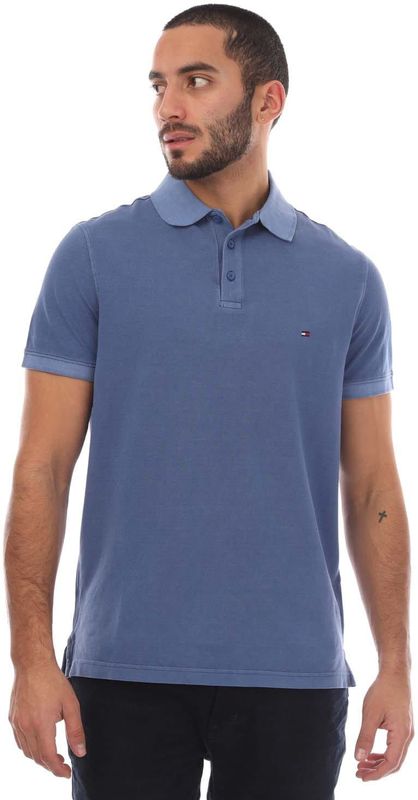 Tommy Hilfiger - Garment Dye - Poloshirt - Blauw - Regular-Fit