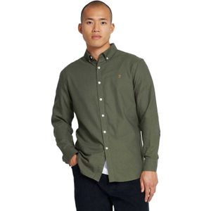 Farah Heren Brewer Slim Shirt (Donkergroen)