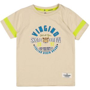 Vingino T-shirt HIMBA met printopdruk beige/felgeel
