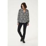 Blouse met lange mouwen Regular fit Chalk/Deep Black white black