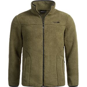 Arctic Seven - Fleecejas - Olijfgroen - Heren - Warme Outdoorjas met Rits