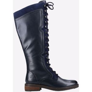 Hush Puppies - Rudy - Lange Laars - Dames - Leer en Suède - Brogue Details