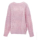 Mymo - Vest - Roze - Kabelgebreid - Dames