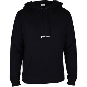 Saint Laurent - Sweatshirt - Zwart - Met Capuchon - Badstof van Biologisch Katoen