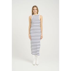 Gestuz - Zomerjurk - Zwart/Wit - Jersey - Figuur Omarmend