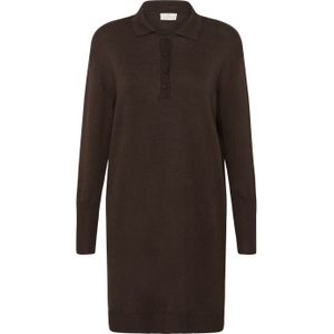 Jurk - KAlizza Loose Fit - Bruin - Gebreide Jurk - Knie-lengte