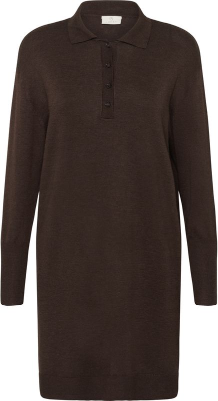 Jurk - KAlizza Loose Fit - Bruin - Gebreide Jurk - Knie-lengte