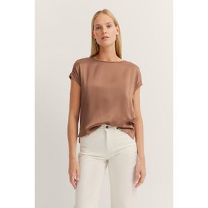 Bugatti Damen T-shirt in zachte materiaalmix