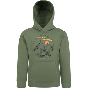 Mountain Warehouse Kinderen/Kinderen Mountain Adventures Organic Hoodie (Kaki Groen)