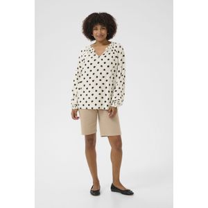 Cream Blouse 'Tiah'  zwart / wolwit