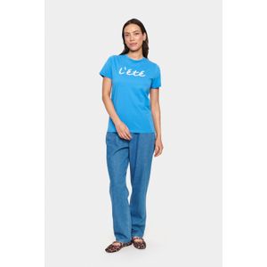 SAINT TROPEZ - KortneaSZ - T-shirt - Blauw/Wit