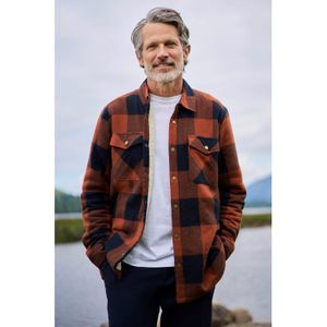 Mountain Warehouse Heren Pinn Flanellen Borg Gevoerd Overhemd (Gebrande sinaasappel)