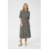 Jurk Feminine Black wavy dots black