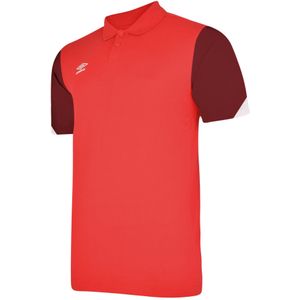Umbro Heren Total Training Poloshirt (Vermiljoen/Fietsrood/Zwart)