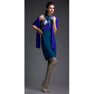 Petrol Blauw - Kruis Top - Jurk