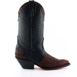 Grinders Unisex zwart/bordeaux lederen cowboylaarzen-Arizona
