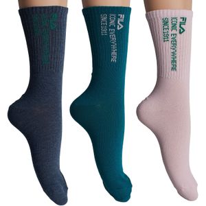 Set van 3 lange katoenen sokken F3606 voor dames