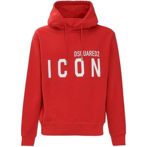 DSquared2 Heren Icon Logo Cool Fit Hoodie (Rood)