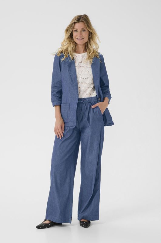 Cream, Dames, Jassen, Blauw, Maat: M Denim,