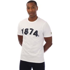Lyle & Scott Heren 1874 grafisch T-shirt (Wit)