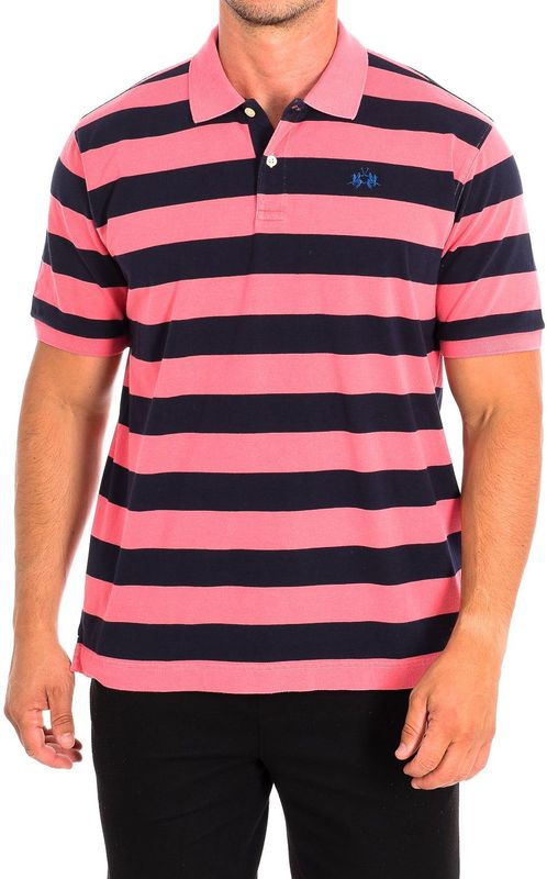 La Martina - Polo Shirt - Roze - Katoen - Korte Mouwen