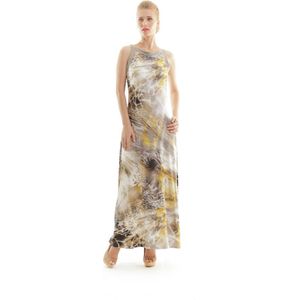 Abstracte Maxi Dress met dierenprint