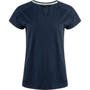 Weird Fish Dames Pernille Uitgesneden T-Shirt (Marineblauw)