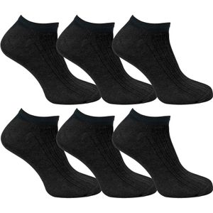 100% katoenen laag uitgesneden enkelsokken voor kinderen - Zwart