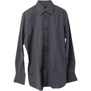 Gucci Gestreepte Overhemd met Knopen in Donkerblauwe Katoen