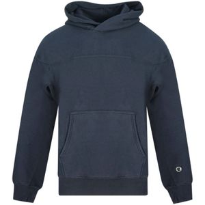 Champion Klein Logo Op Mouw Marineblauwe Hoodie - Maat XS