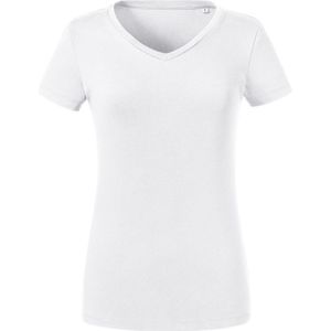 Russell Dames/dames Biologische T-Shirt Met Korte Mouwen (Wit) - Maat XS